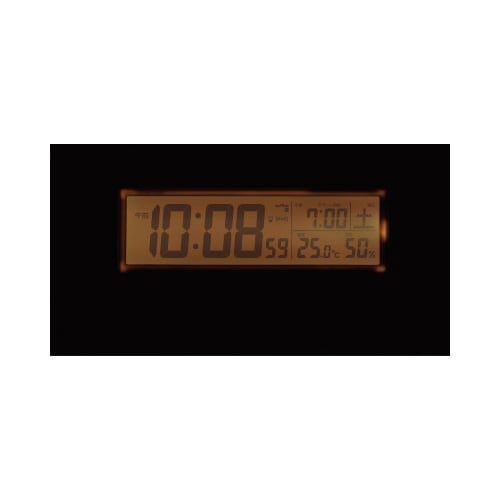 夜でも見えるアラーム連動電波時計SQ324K