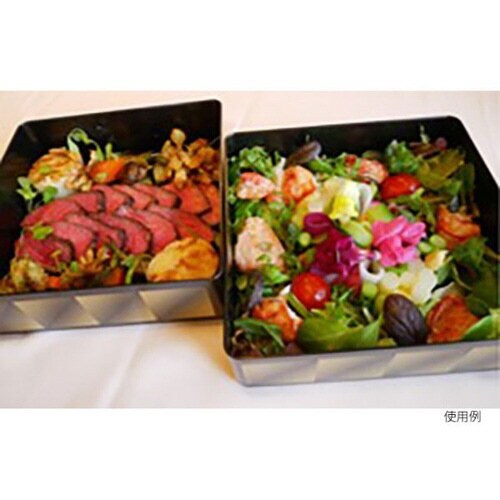 飛鳥(8寸)フタ 市松黒金 6パック