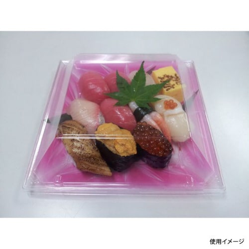 角皿(20)錦切子・桃 12パック