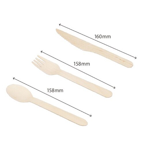 木製3点セット 160 紙完封袋(茶色) 20袋