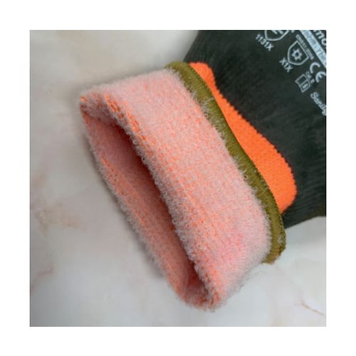 防寒天然ゴムコート手袋