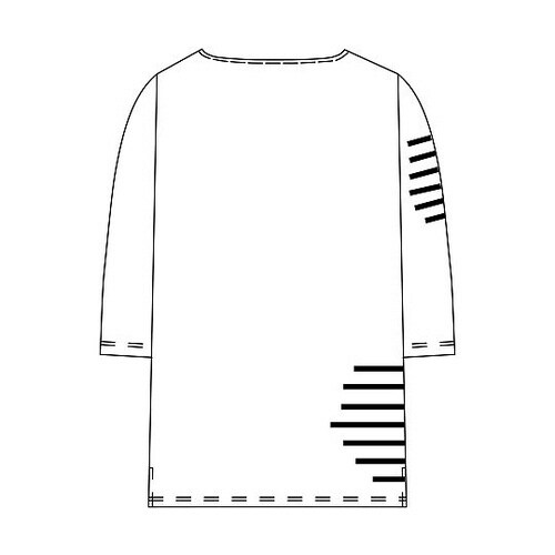 ボーダーTシャツ七分袖