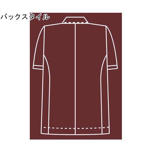 男子衿付調理衣 半袖 白 M 312−30 M