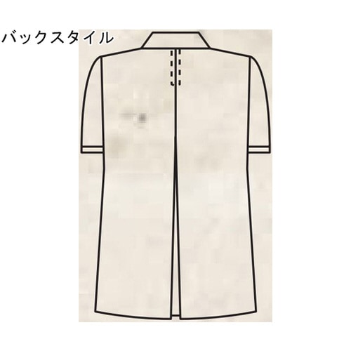 女子衿付調理衣 半袖 白 3L 337−30 3L