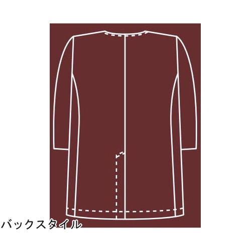 男子衿なし調理衣七分 白 LL 321−30 LL