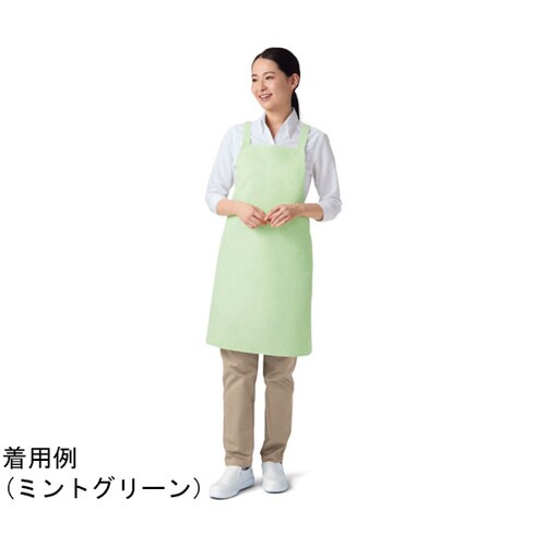 胸当てエプロンピンク