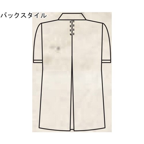 女子衿付調理衣半袖サックス4L