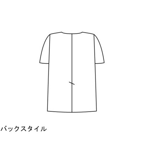 女子衿なし調理衣半袖 白 L 332−30 L