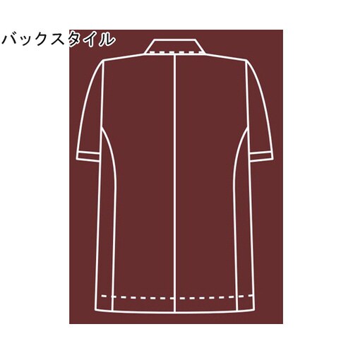 男子衿付調理衣 半袖 白 L 312−30 L