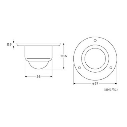 面打カスター 20mm 17420