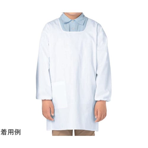 給食衣(後マジック) 白 5号 394−90 5