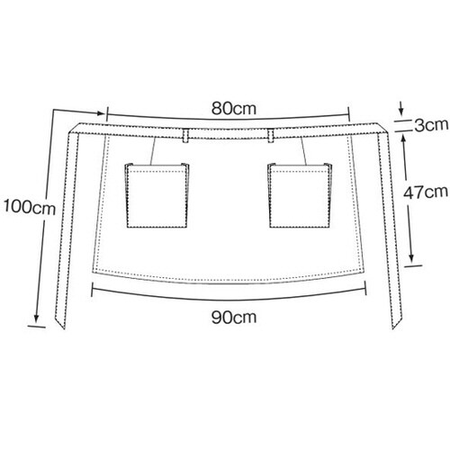 腰下エプロン 黒 フリー APK487−5 フリー