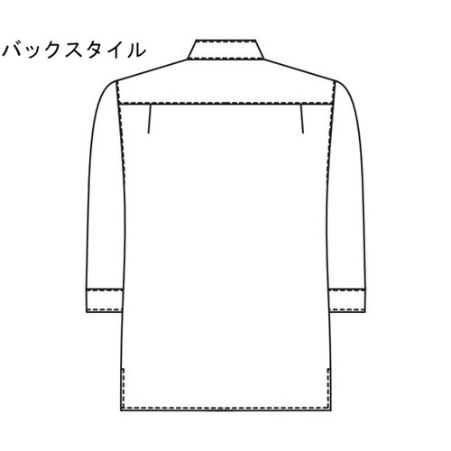 シャツ(七分袖男女兼用) 黒 S 626−05 S