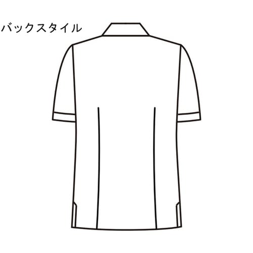 レディスコックシャツ 黒 LL 637−25 LL