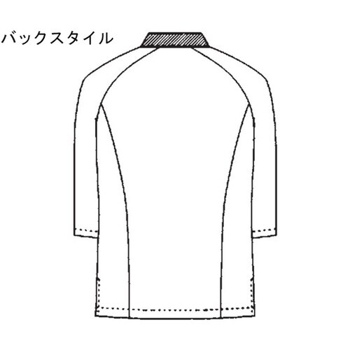 和風シャツ 白xグレー L APK554−10 L