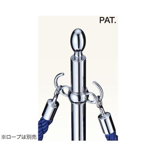 フロアパーティションポールクローム/鏡面