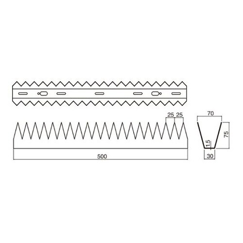 デルタ忍び返しW形電解研磨 FG2W