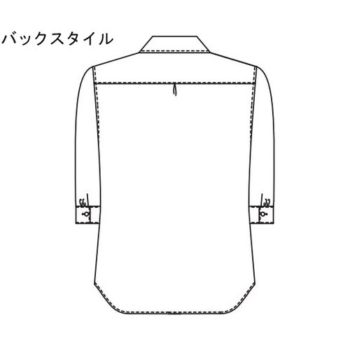 レディスシャツ 黒 L 611−05 L