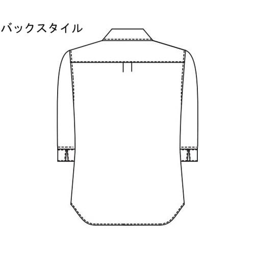 メンズシャツ七分袖ホワイト