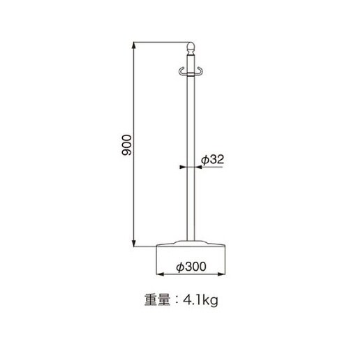 フロアパーティションポール金/鏡面 FPP1306