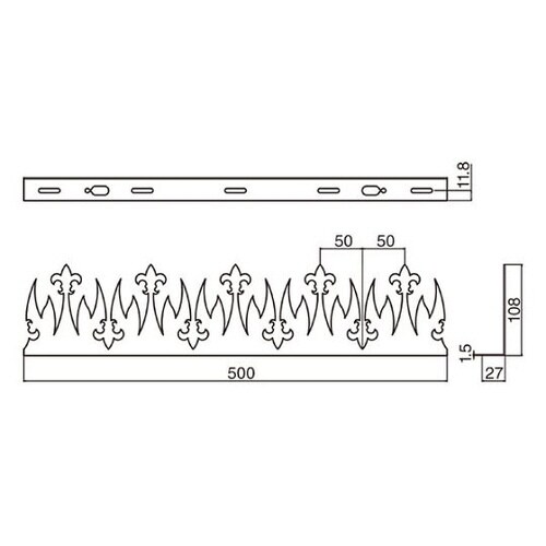 リリー忍び返しL形電解研磨 FG10L