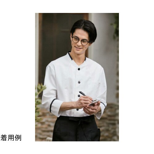 コックシャツ 黒 LL 646−15 LL