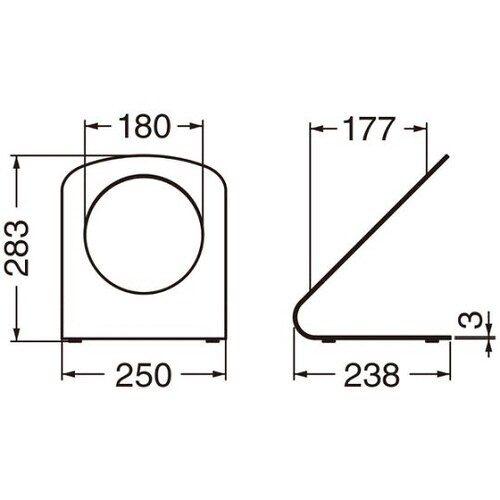 消火器スタンドA形ヘアーライン FEX100