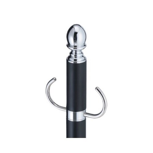 フロアパーティションポールクローム/黒艶消