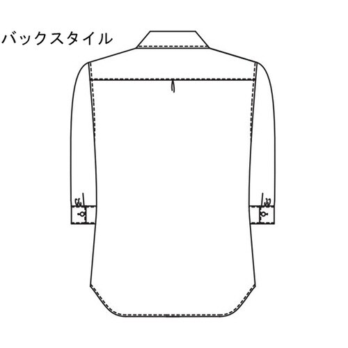 レディスシャツ七分袖 黒 M 627−05 M