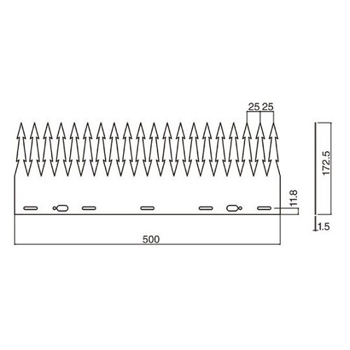 アロー忍び返しF形電解研磨 FG3F