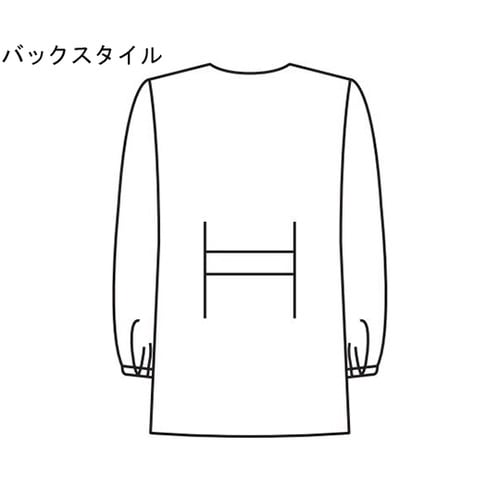 女子V衿調理衣 長袖 ピンク M 525−33 M