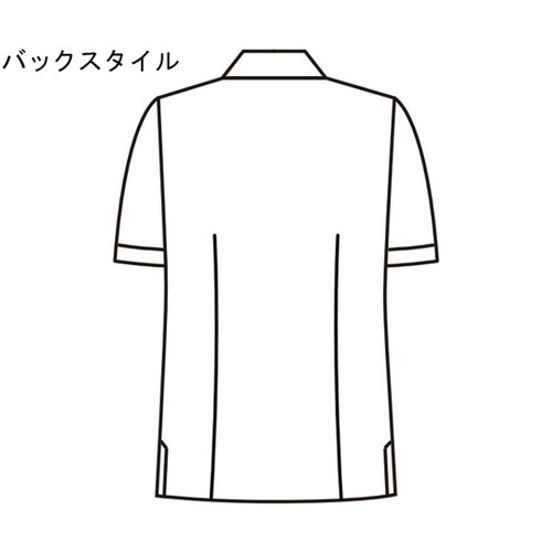 レディスコックシャツ 黒 S 637−25 S