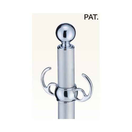 フロアパーティションポールクローム/ヘアーライン