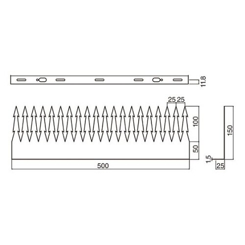アロー忍び返しL形電解研磨 FG3L