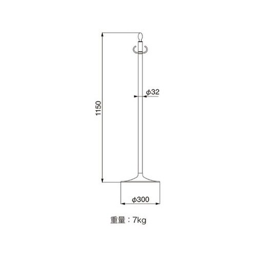 テープカットポール金 FPP2080