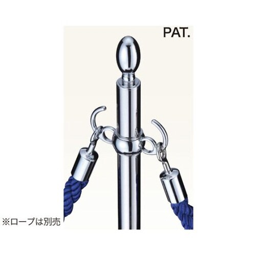 フロアパーティションポールクローム/鏡面