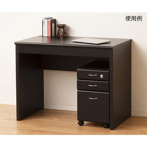 フェイバー デスク90鍵付 ブラウン 93103