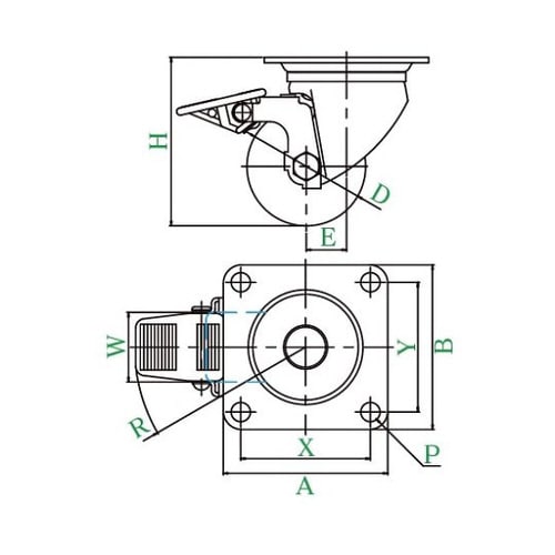 SUS−HG−S型キャスター