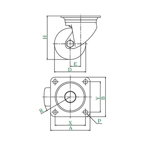 SUS−HSG型キャスター