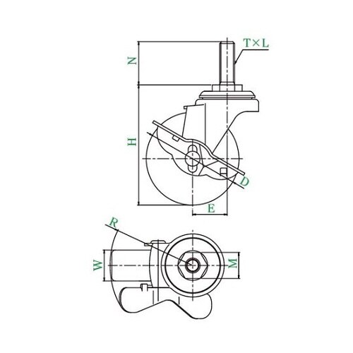 SUS−ST−S型キャスター