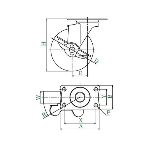 SUS−E−S型キャスター