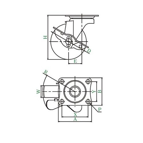 SUS−SG−S型キャスター