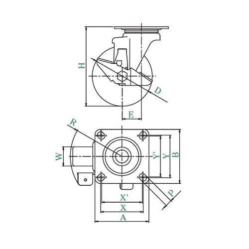 SUS−SJ−S型キャスター