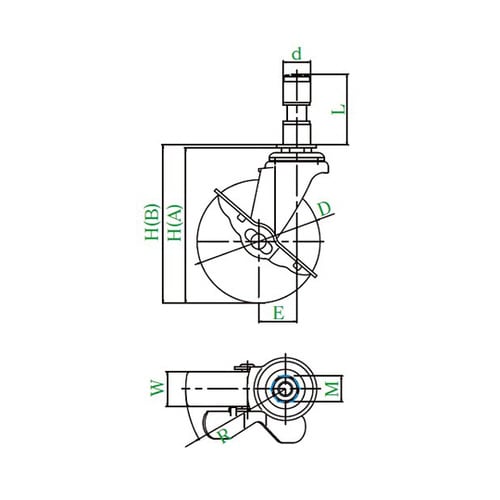 ETF−S型キャスター
