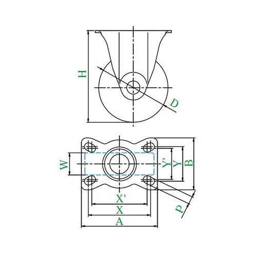 SK型キャスター固定車プレート式