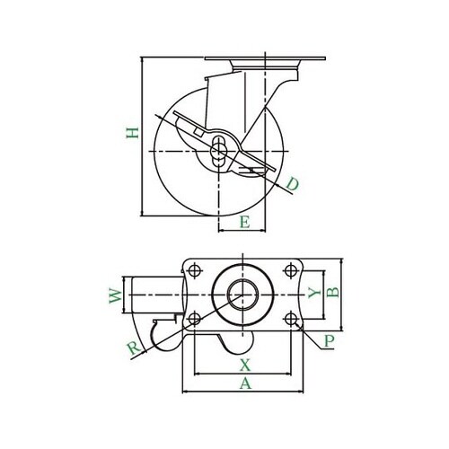 SUS−E−S型キャスター