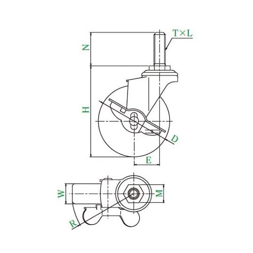 SUS−ET−S型キャスター