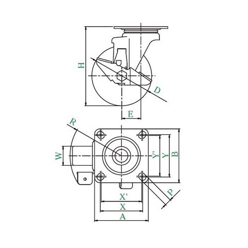 SUS−SJ−S型キャスター