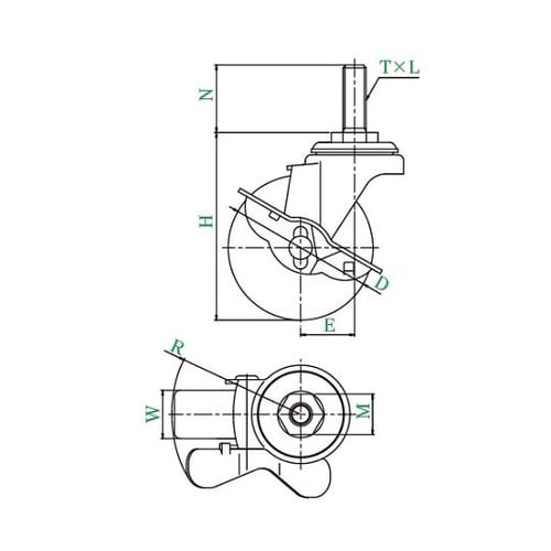 SUS−ST−S型キャスター