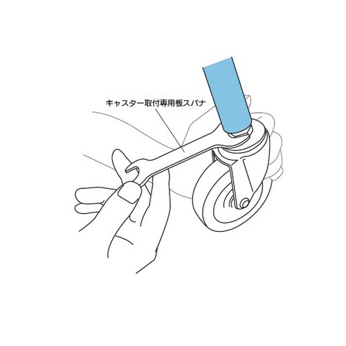 STF型キャスター自在車ゴムパイプ差し込み式